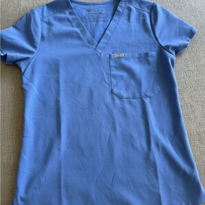 Figs Ceil Blue Catarina Scrub Top